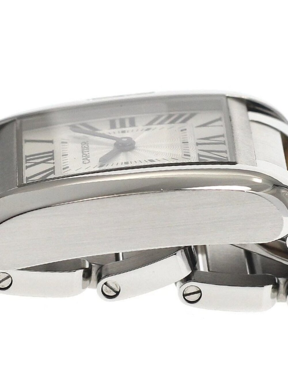 CARTIER Tank Anglaze SM W5310019 PG2 tone Silver Dial Quartz Ladies Watch_898673 - Picture 4 of 6